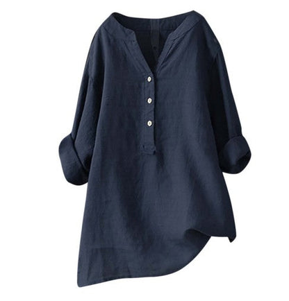 Heidi – Women's Casual Dress with V-Neck and Adjustable Sleeves