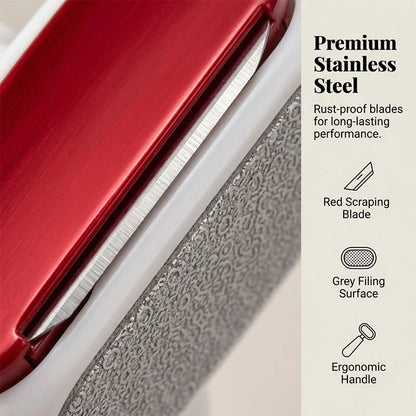 Dual-Sided Stainless Steel Foot File — Instantly Smooth, Pain-Free Heels