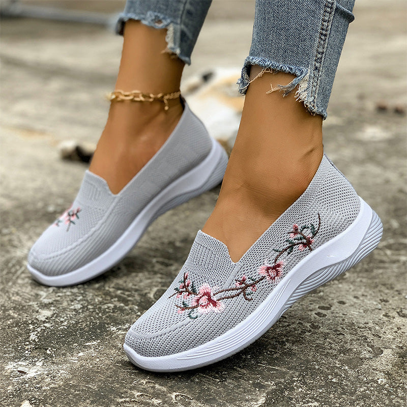 Ava – Lightweight, Breathable Mesh Shoes with Floral Pattern
