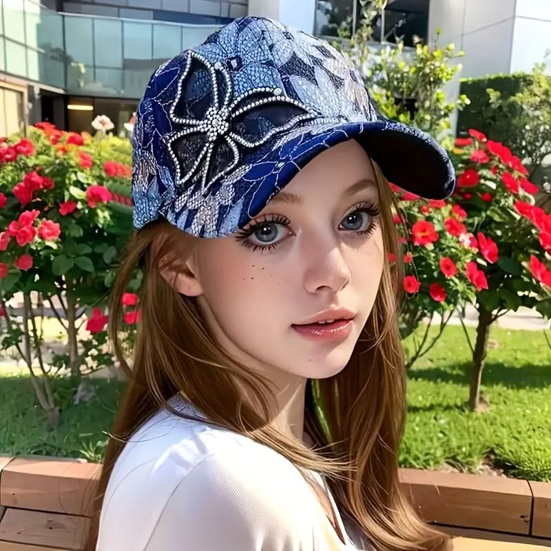 Isabella – Women's Breathable Sequin Butterfly Cap with Adjustable Fit