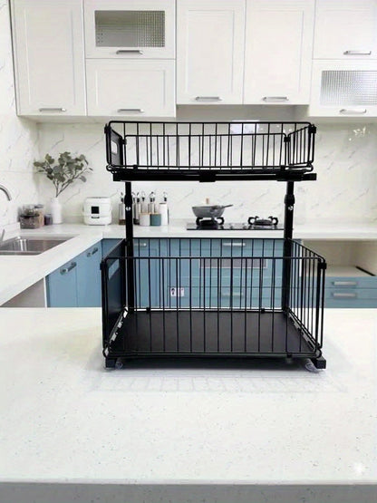 GlideNest Two-Stage Extendable Organizer – Effortless Access, Complete Calm