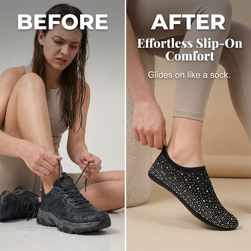 Fascinating water shoes with breathable mesh and non-slip sole