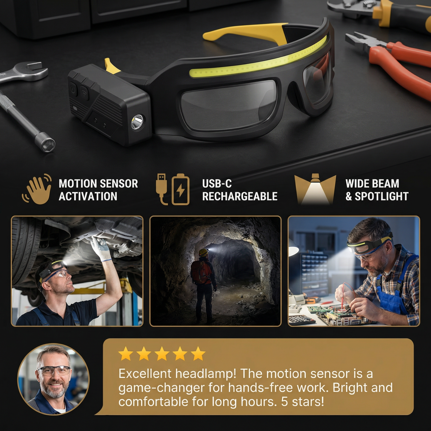 VisionBeam Glasses — Freedom with Follow-Focus