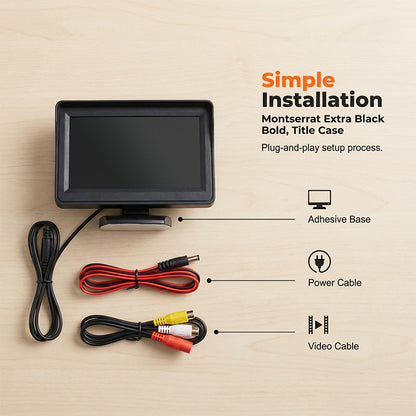 VisiGuard 4.3” Car Monitor – Drive Safer, Enjoy More