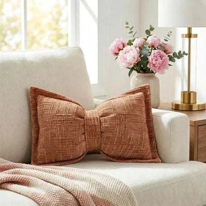 Bow Plush Throw Pillow — Cozy Elegance Instantly
