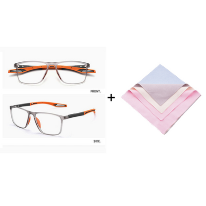 Glasses with gently progressive multifocal lenses – clear all-day comfort
