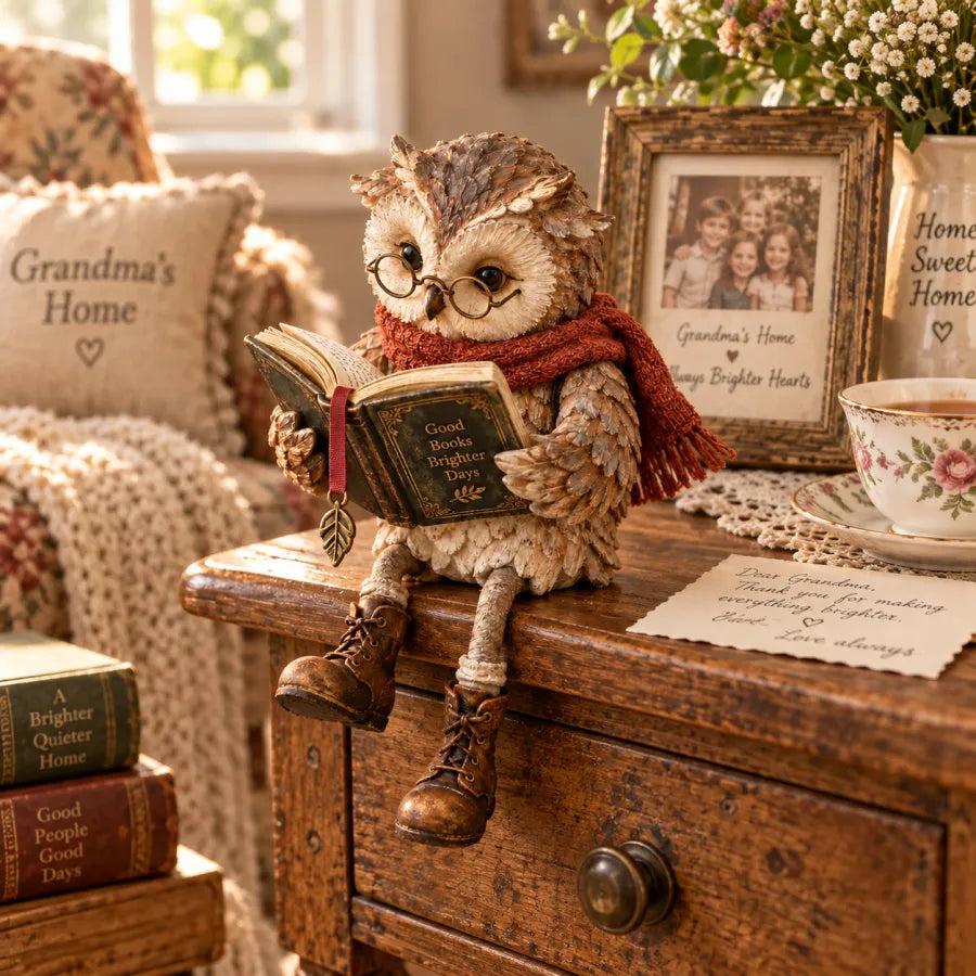 StoryNook Owl Figurine — Cozy Charm Sparks Joy