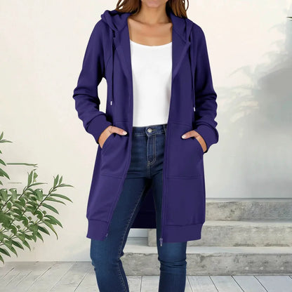 Elise — Full-Zip Long Hoodie Coat | 50% OFF