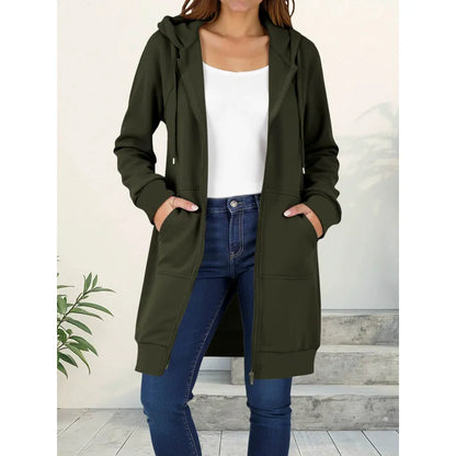 Elise — Full-Zip Long Hoodie Coat | 50% OFF