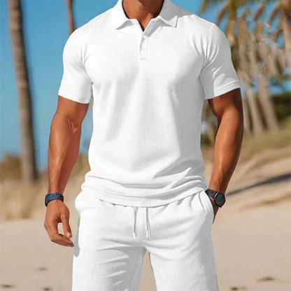 Liam – Lightweight Two-Piece Polo and Shorts Set