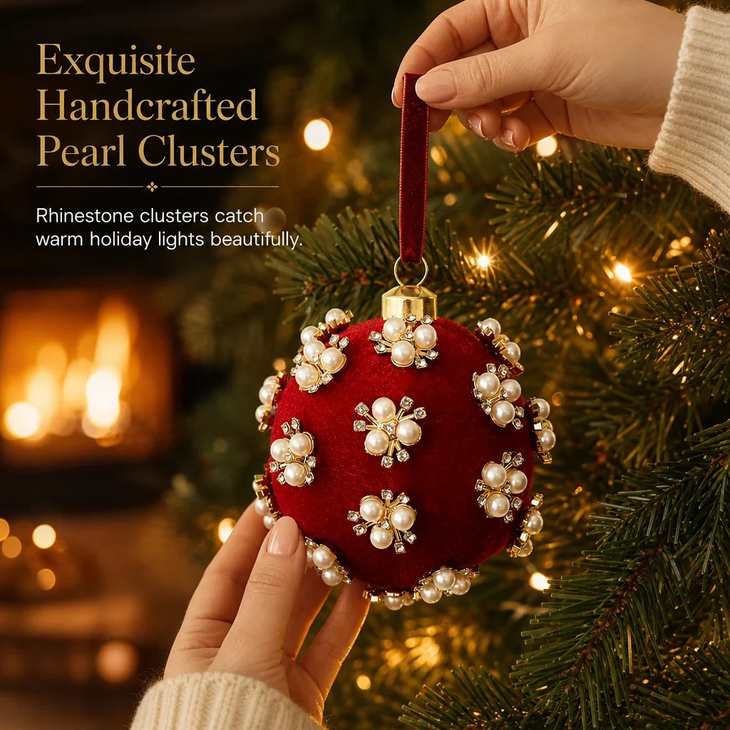 VelvetAura Ball Ornaments — Plush Holiday Luxury