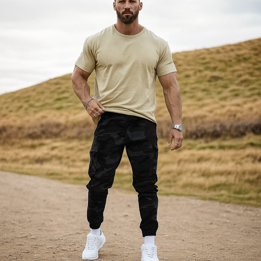Peter – Durable Men's Cargo Pants with Flexible Waistband