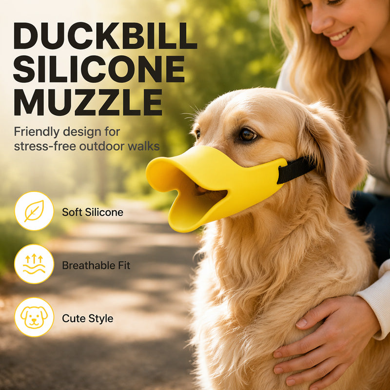 DuckGuard — Soft Silicone Dog Muzzle | 1+1 FREE