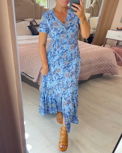Isla – Flattering Summer Dress with V-Neckline Made of Stretch Cotton