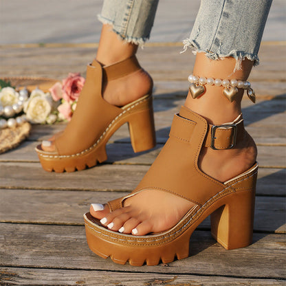 Brielle – Women's Comfortable Sandals with Elevated Heel Height and Adjustable Fit