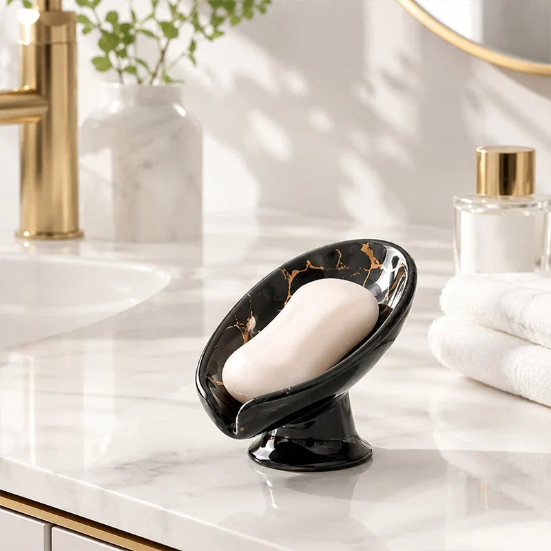 ZenLeaf — Ceramic Pedestal Soap Dish | 1+1 FREE