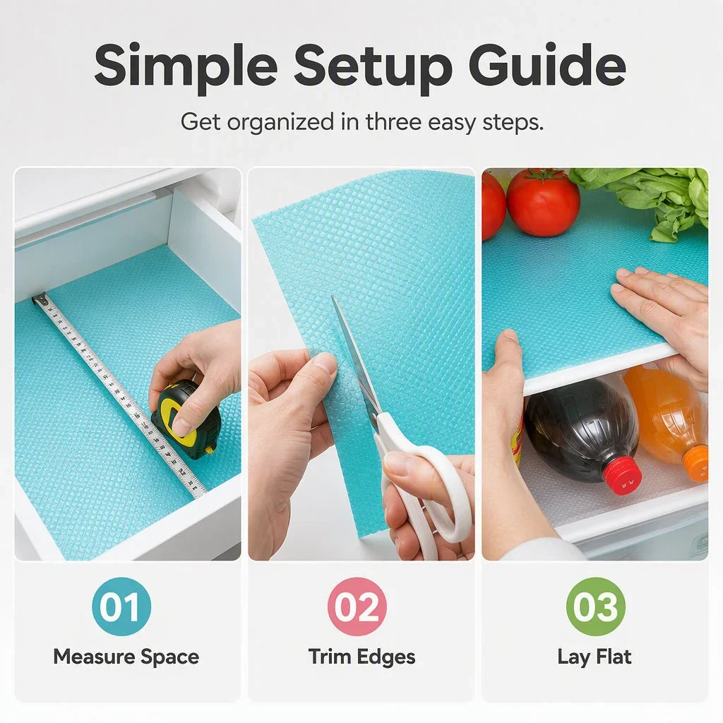 GlacierGuard — Waterproof Fridge Mats 4 pcs | 50% OFF