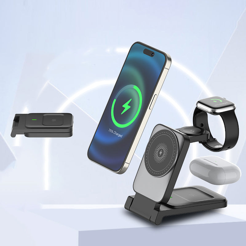 Voltiva 3-in-1 Foldable Wireless Power Hub – Effortless Power Supply for All Devices