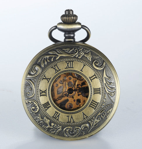 Mechanical pocket watch with spider web pattern — Own timeless boldness