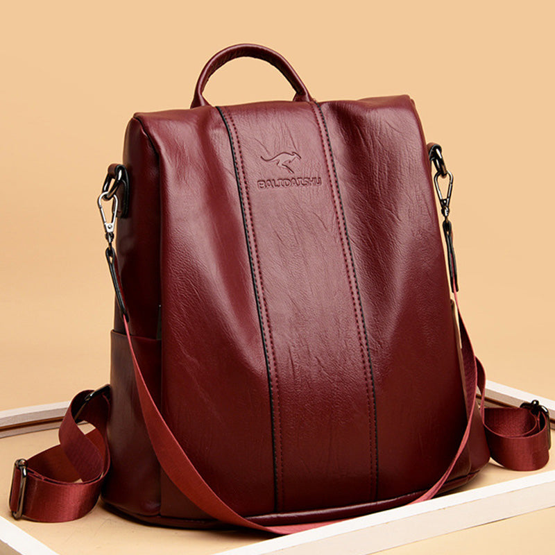 Hugo – Elegant PU Leather Backpack with Smart Compartments