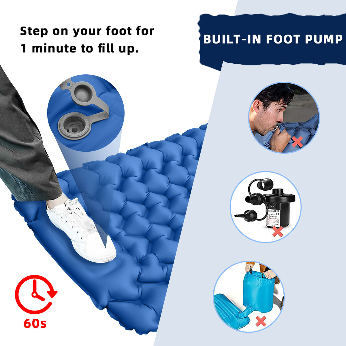AeroNest — Inflatable Camping Sleep Pad | 50% OFF