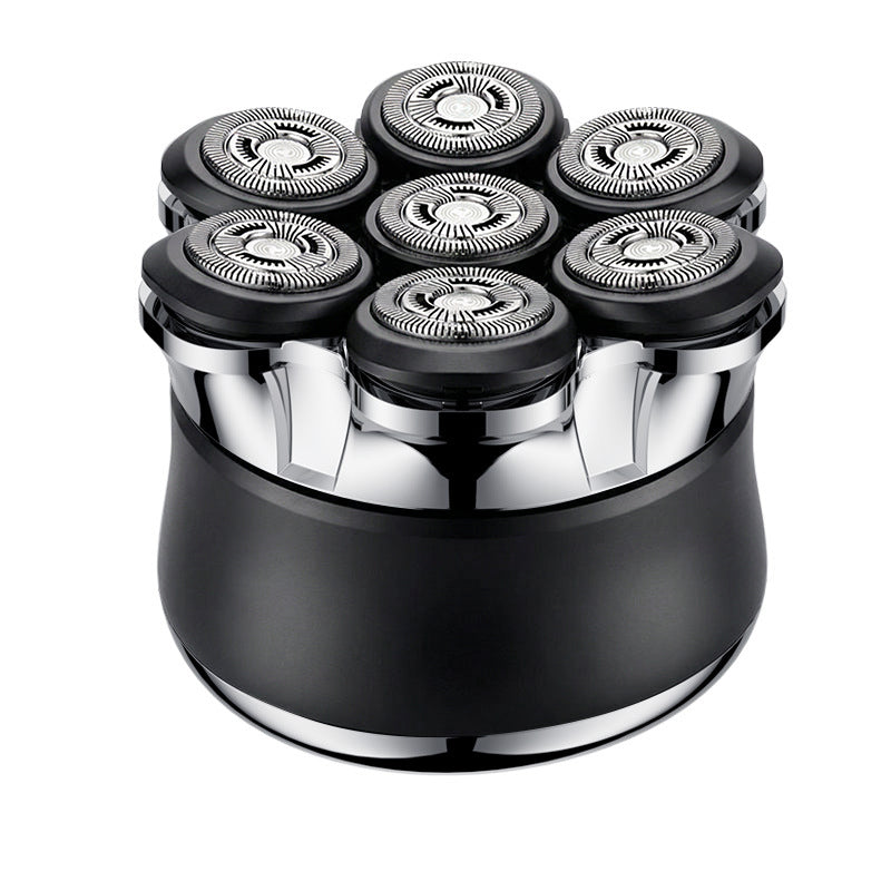 AquaGlide Pro 7-Head Rotary Shaver — Effortless Smooth Confidence