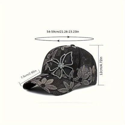 Isabella – Women's Breathable Sequin Butterfly Cap with Adjustable Fit