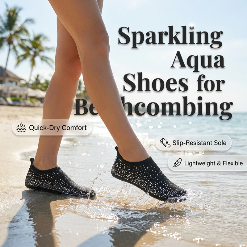Fascinating water shoes with breathable mesh and non-slip sole