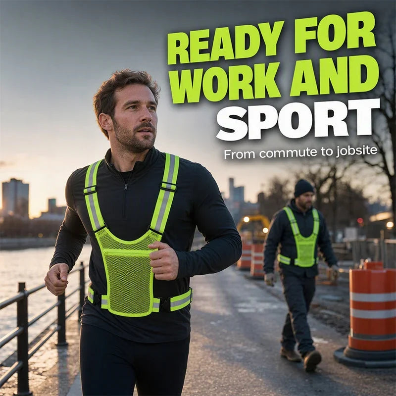 LumaGuard — Reflective Safety Visibility Vest | 50% OFF