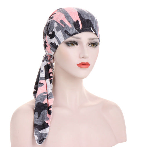 Ava — Floral Pre-Tied Headscarf with Soft Comfort