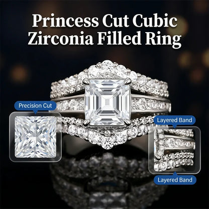 RadianceRing — Princess Cut Crown Ring | 50% OFF