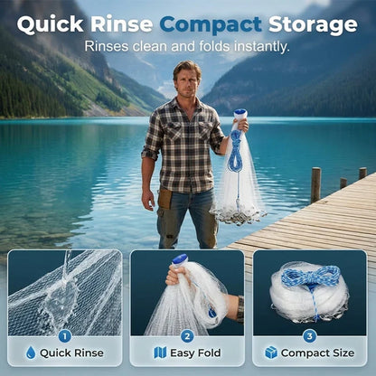 ProCast Edge — Steel-Weighted Nylon Cast Net | 50% OFF
