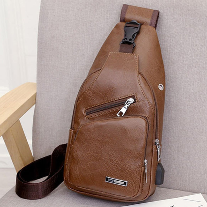 VeroCrest Leather Chest Bag — Master Your Day Effortlessly