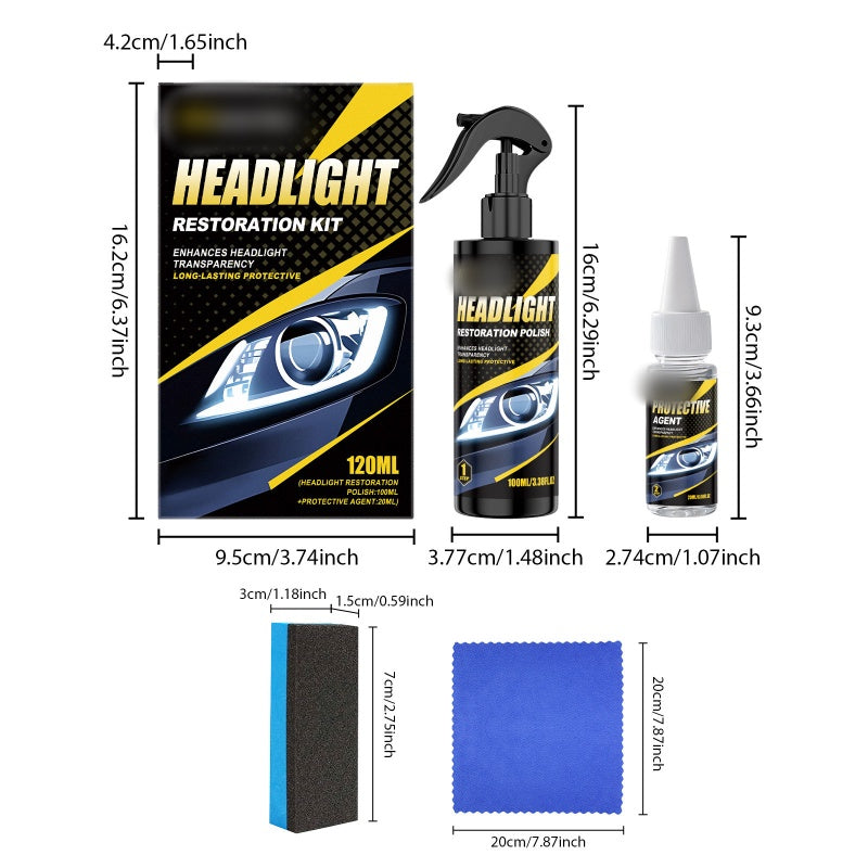 Headlight Restoration Kit — Clear Vision and Safety
