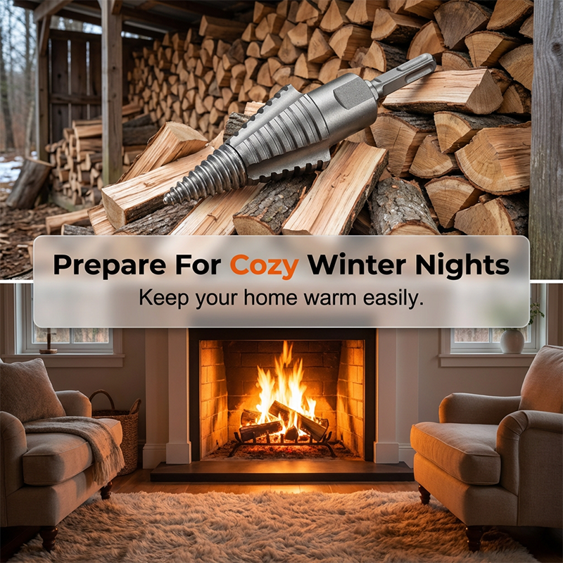 TimberRend Drill — Splits Logs Instantly