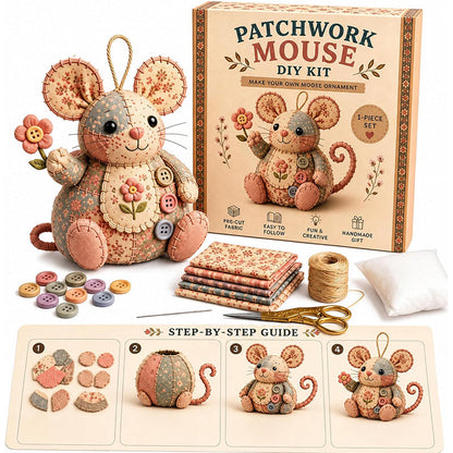 Enchanting Vintage Plush Mouse — Handcrafted Quiet Joy