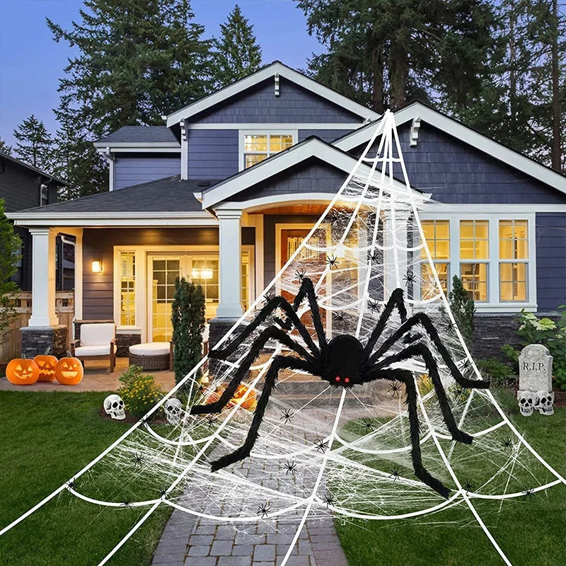 GlowSpell Spider Web Lights — Ignite Spooky Thrills