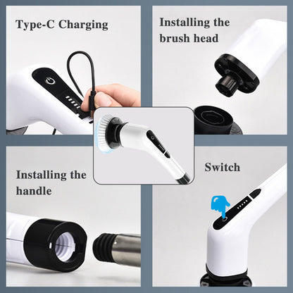 7-in-1 Electric Cleaning Brush Set – Powerful Cleaning in Every Corner
