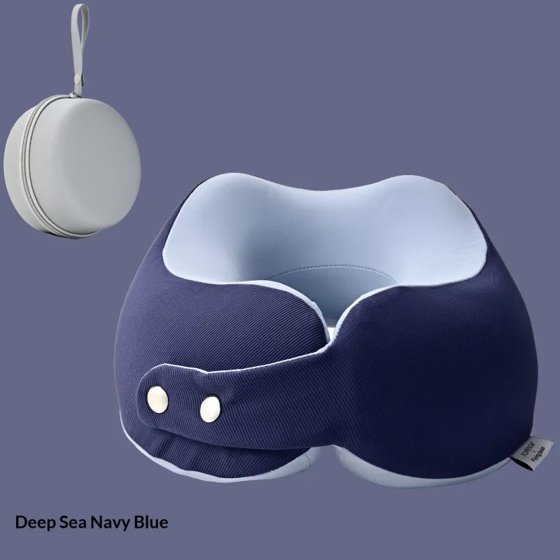 NeckEase Memory Foam Pillow — Travel Pain-Free Bliss