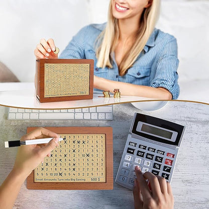 WealthBox — Wooden Savings Goal Bank | 50% OFF
