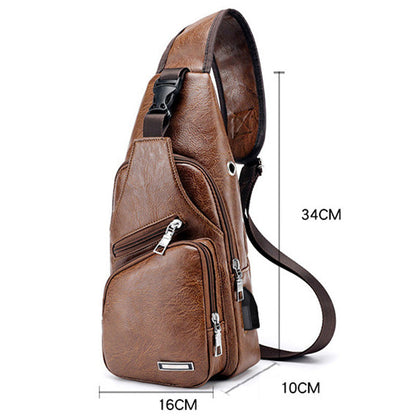 VeroCrest Leather Chest Bag — Master Your Day Effortlessly