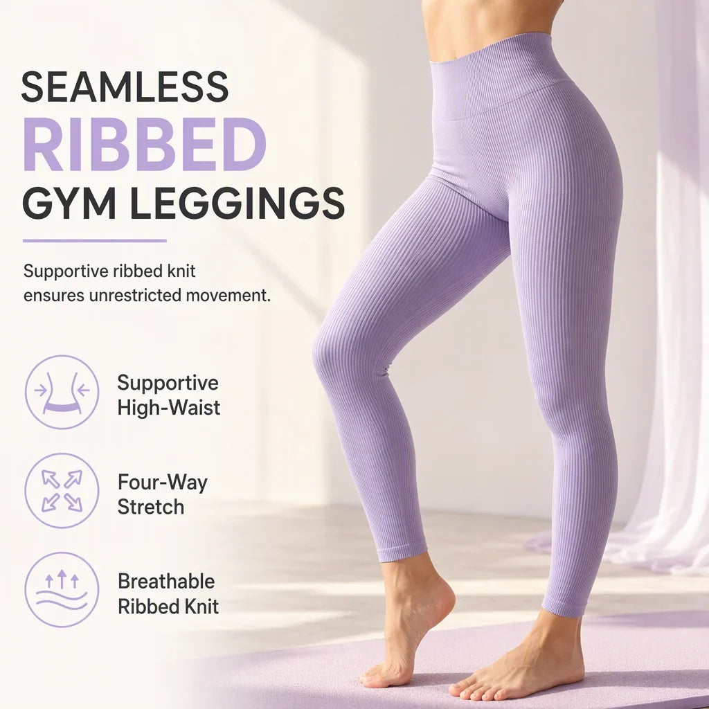 Lina — Seamless Yoga Leggings with High-Waist Support