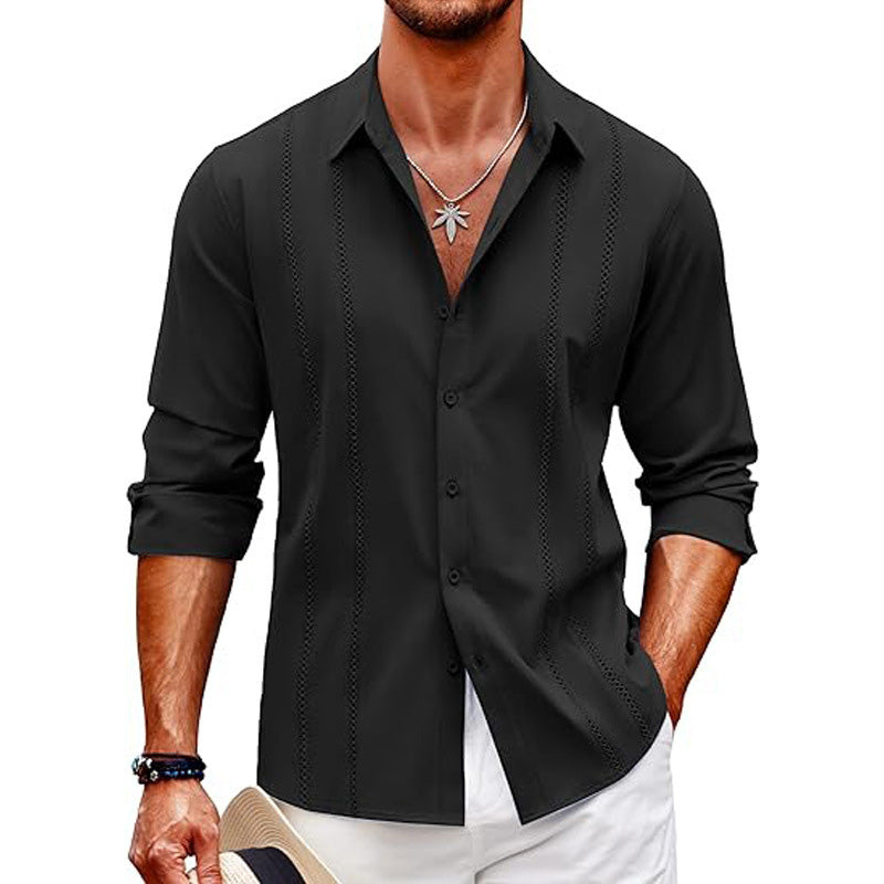 Emil — Men's Long-Sleeve Shirt with Elegant Collar