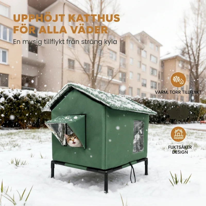 SkyNest Outdoor Cat Haven — Warmth, Comfort, Protection