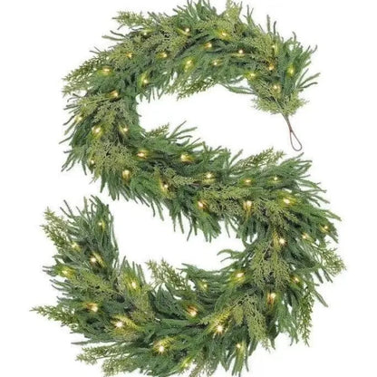 HomeGlow Cedar & Pine Garland — Effortless Cozy Holiday Magic