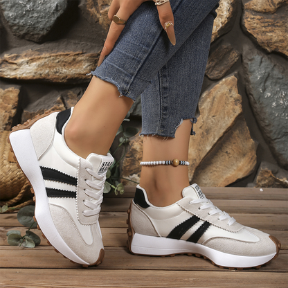 Ava – Women's Vintage-Inspired Chunky Sneakers with 4 cm Height
