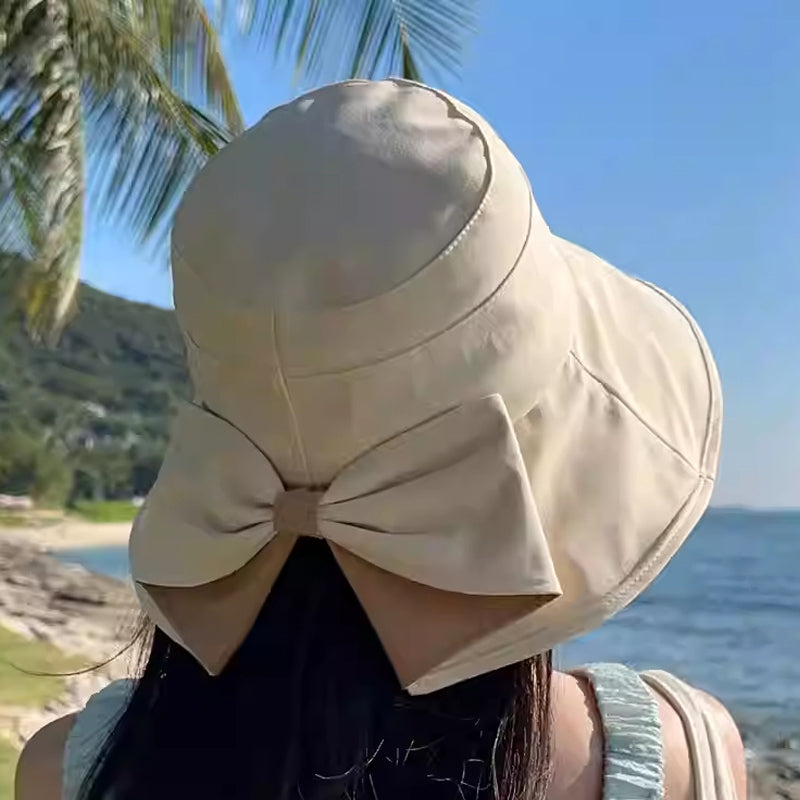 Sofia – Foldable Breathable Sun Hat with Feminine Ribbon Band
