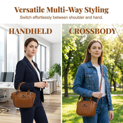 Harper – Retro-Inspired Boston Bag with Adjustable Strap