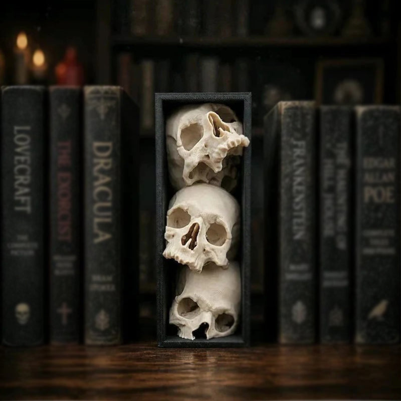 MorbidAura Skull Bookend — Command Attention, Organize Fearlessly