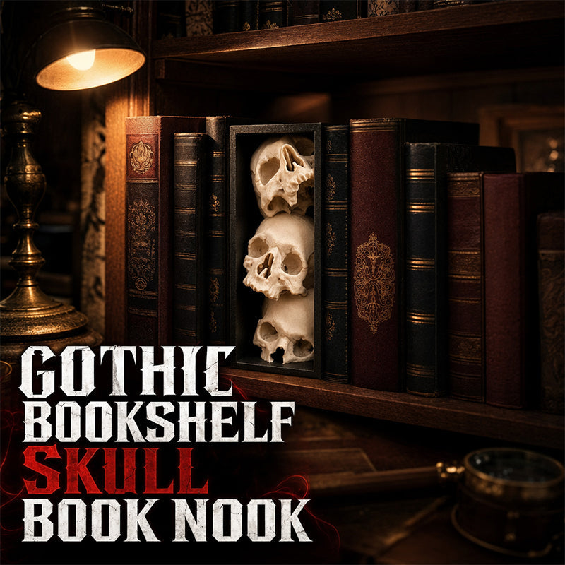 MorbidAura Skull Bookend — Command Attention, Organize Fearlessly